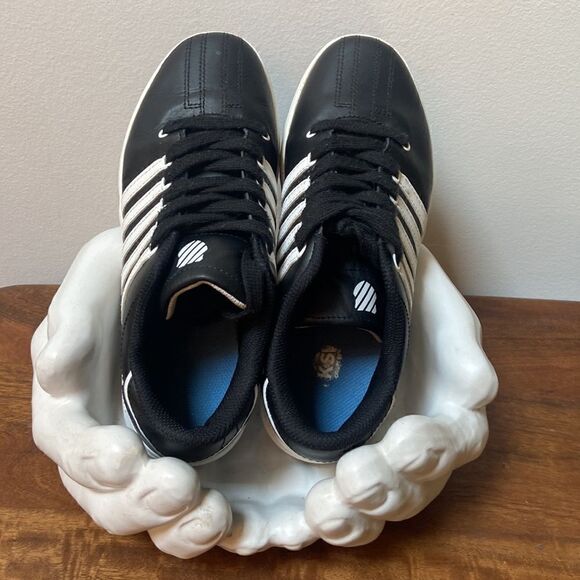 K-Swiss Varsity Black White Low Shoes Sneakers - Picture 7 of 10
